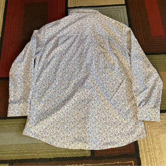 2 Madison Floral Slim Fit Button Up Shirt Long Sleeve Mens Size XL 17-17.5 34/35 - Picture 9 of 12